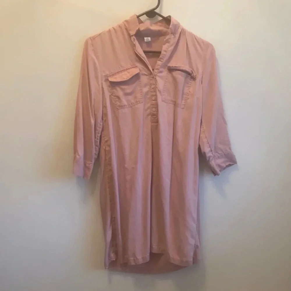 Old Navy Blush Pink Button Down Dress Size Small Petite